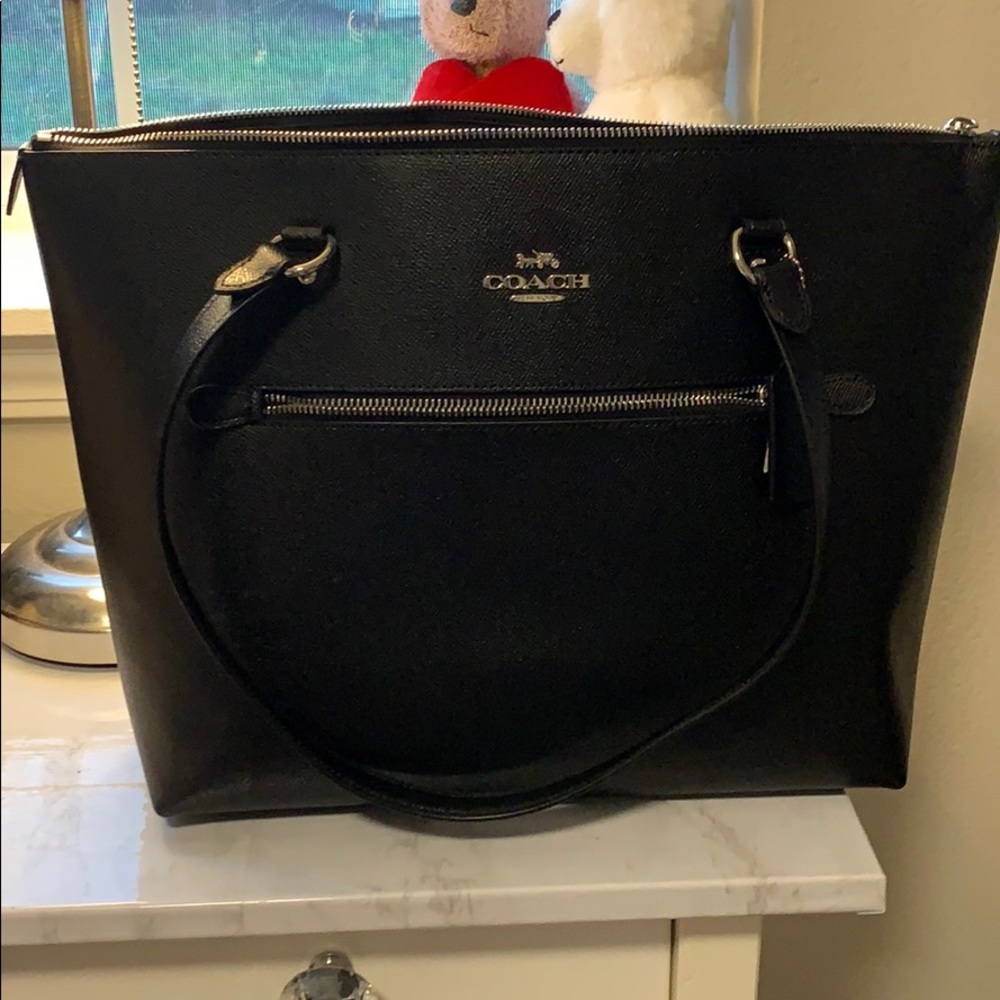 Coach Tote Purse Silver/Black